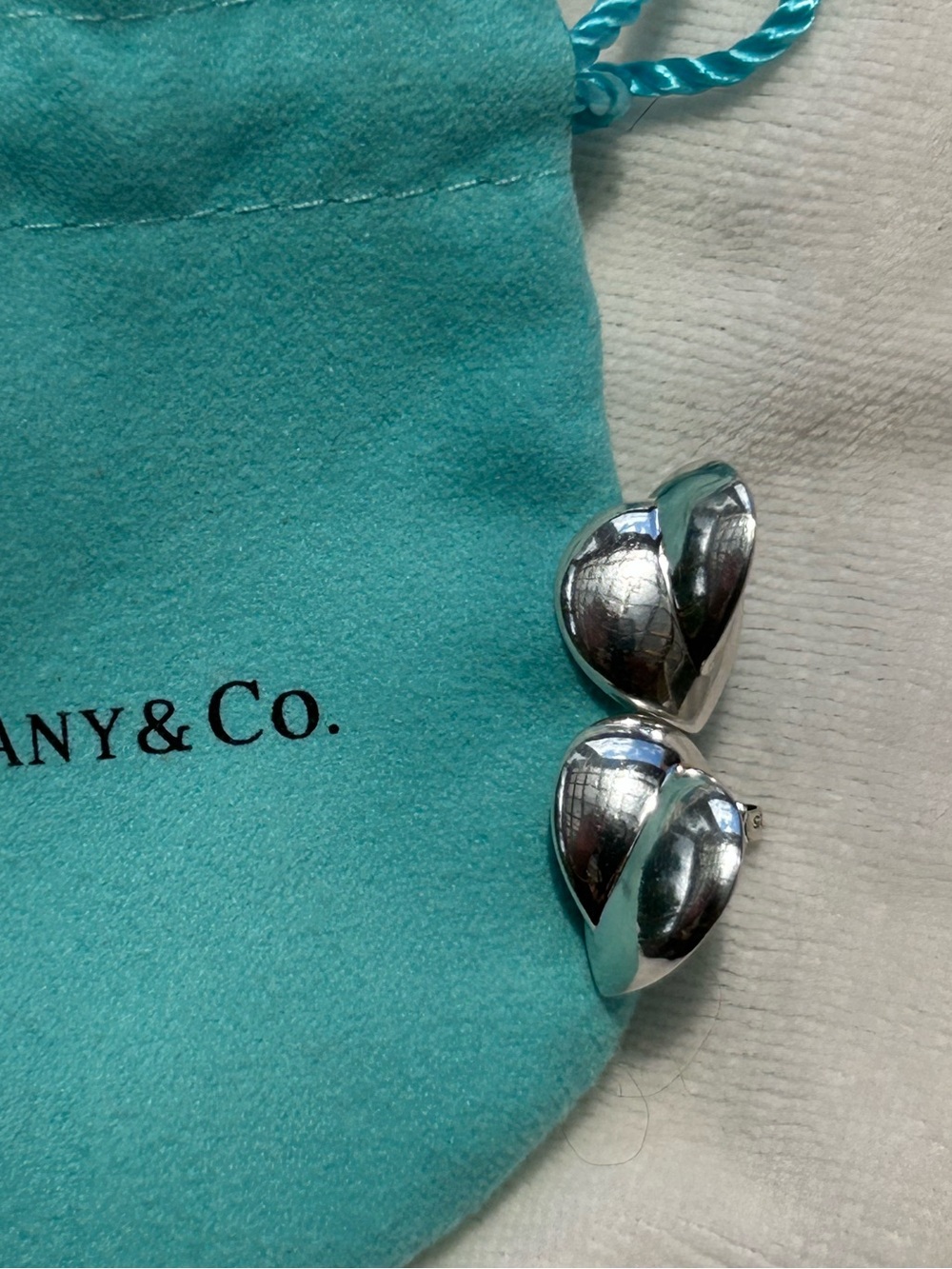 Tiffany & Co. Sterling Silver Frank Gehry "Heart" Earrings